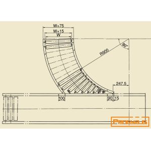 Flexible Carbon Steel 800mm Width Gravity Roller Conveyor