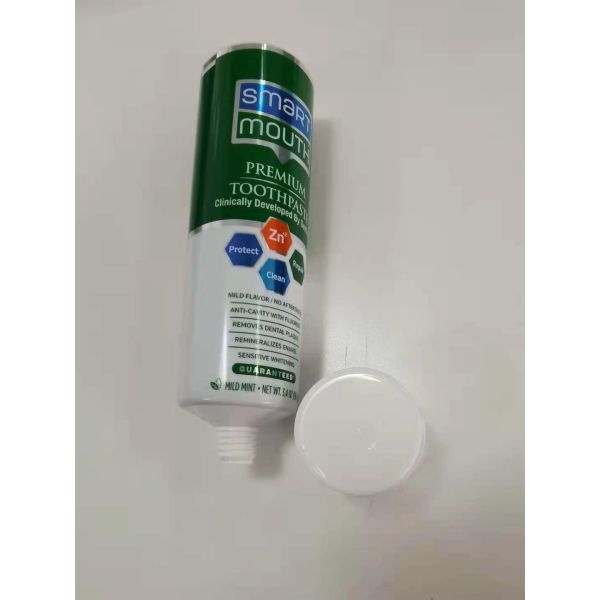 Flip Top 3.4oz 96.4g Toothpaste Packaging Laminated Plastic Tubes