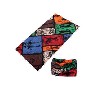 Retro Design 100% Microfiber Polyester Seamless Headscarf Bicycle Headwear