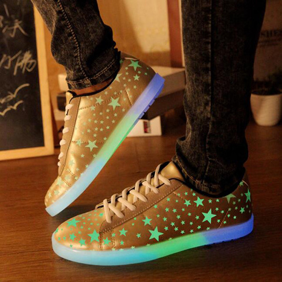 Buy Fluorescent Glow Adult Light Up Shoes , App Control Led Sole Shoes Breathable at wholesale prices