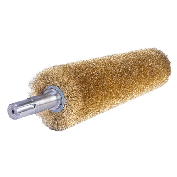 Brass Wire / Steel Wire / Silicon Carbide Industrial Rotary Roller Brush For Polishing