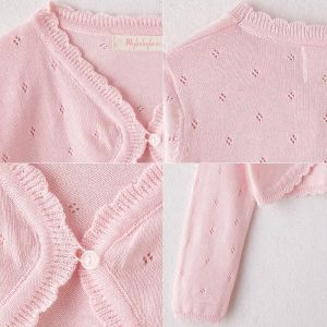 Summer Cotton Knitted Cardigan Top Toddler Children Kids Girls Sweater