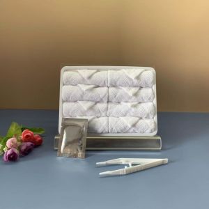 Lemon Scent Disposable Hot Cotton Aviation towels with antibacterial pouch