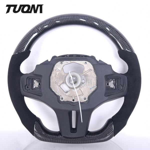 Genuine Alcantara Leather Carbon Fiber Steering Wheel For BMW G20 G28 G30
