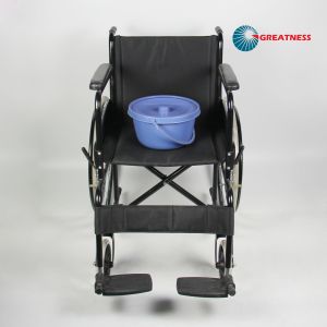 Simple Structure Standard Folding Steel Wheelchair For Home