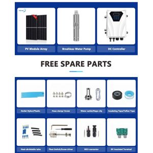Deep well Solar pump 200W 500W 750W for deep well dc submersible solar water