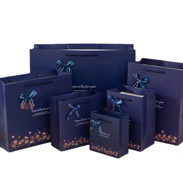 Wholesale Custom Party Gift Bags With Logo Shopping Bag Hard Paper Bag