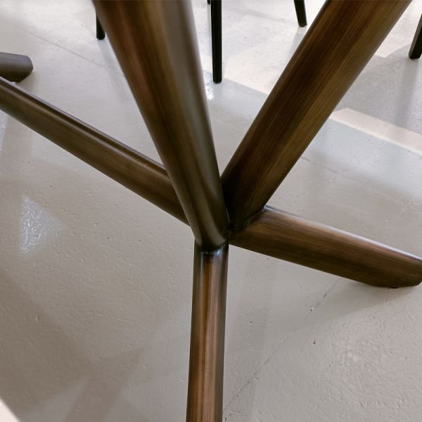 Luxury Dining Room Table Set Rectangle Marble Top Dining Table