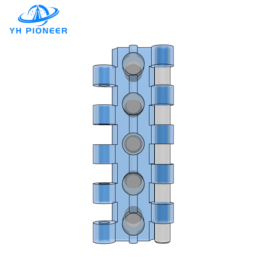85mm Width Conveyor Modular Belt With Brush For Material Handling And Cleaning