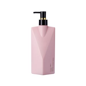 360ml PET Plastic White/Yellow/Pink Smooth Bottle With Black Pump For shampoo