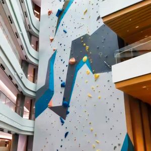 Mixed Color Fiberglass Rope Adult Climbing Wall For Shopping Mall