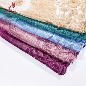 African Swiss Tulle Bridal Lace Fabric For Haute Couture Dress