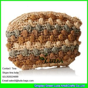 Quality LUDA fashion raffia straw purses wholesale raffia pouch clutch bag for sale