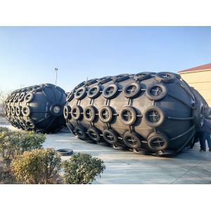 50Kpa 80Kpa Rubber Fender With Chain Tyre Net