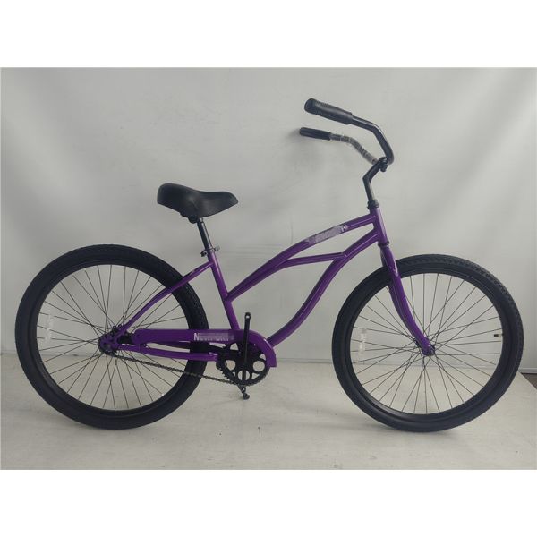150KG Load Capacity Women's Cruiser Bike Single Speed Urban Lady Beach Bike 26 Inch
