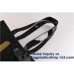 Women Waterproof Handbags Transparent PVC Plastic Pouch Beach Bags,Handle