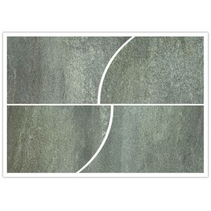 Stone Look Porcelain Kitchen Tile Absorption Rate Less Than 0.05 % Durable