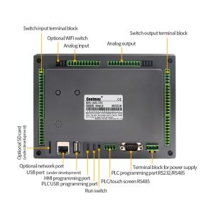 Programmable Logic Controller PLC Integrated HMI Touch Screen Support I/O
