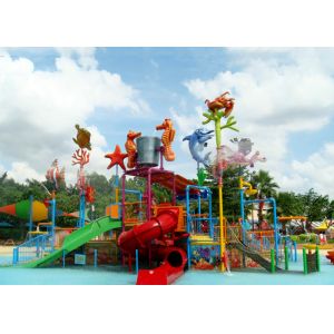 Mini Interactive Lanes Water Slide Construction Water Park Swimming Pool