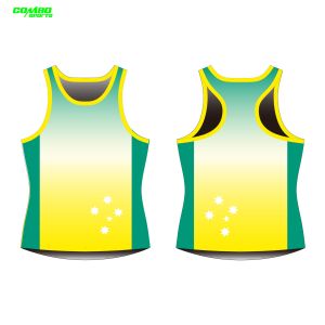 Sleeveness Custom Running Singlets , 100% Polyester Sports Singlets Womens