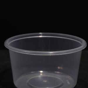 400ml Round Snap Lid Disposable PP Food Lunch Box For Fruit And Vegetable