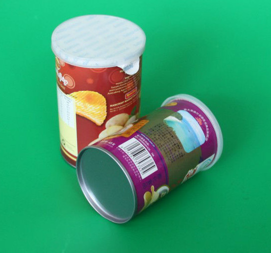 Buy Environmental Dry Fruits / Chips Paper Composite Cans , Aluminium Foil Cover at wholesale prices