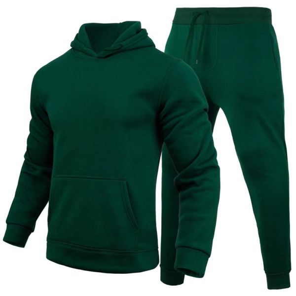 High Quality 100% Polyester Heat Transfer Tracksuit Hoodie Custom Design Plain Men Sweatsuit Sets for Sublimation