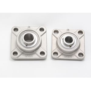 SUCF210 Pillow Block Ball Bearing Units Stainless Steel 4 Hole With Socket Set
