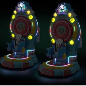 Dreamland children electric coin operated rocking car fiberglass kids paradise