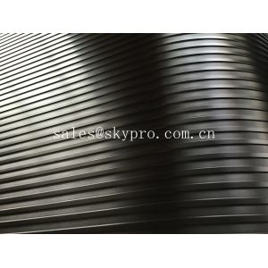 wide or flat ribbed rubber car mats with non - slip strip grooves on top