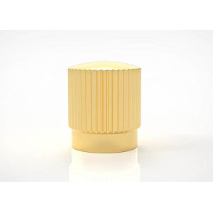 Luxury Zamac Creative Vertical Stripe Style Perfume Bottle Cover 15Mm Gold Metal