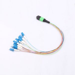 Ribbon Type Mpo Fan Out Cable SM MM High Reflection Loss With APC