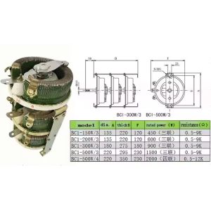 Adjustable Ceramic BC1 High Power Resistor 100W 1Ω Variable Resistor