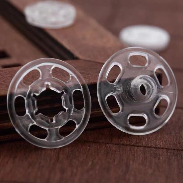 Plastic Polyester Snap Button Transparent Resin Buttons For set