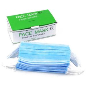 Elastic Closure Disposable Blue Mask , Disposable Mouth Mask Moisture Proof