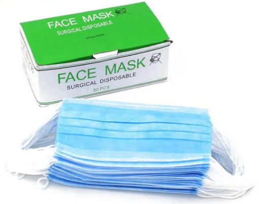Buy Elastic Closure Disposable Blue Mask , Disposable Mouth Mask Moisture Proof at wholesale prices