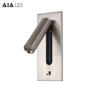 Adjustable stainless steel flexible LED headboard reading light modern aluminum