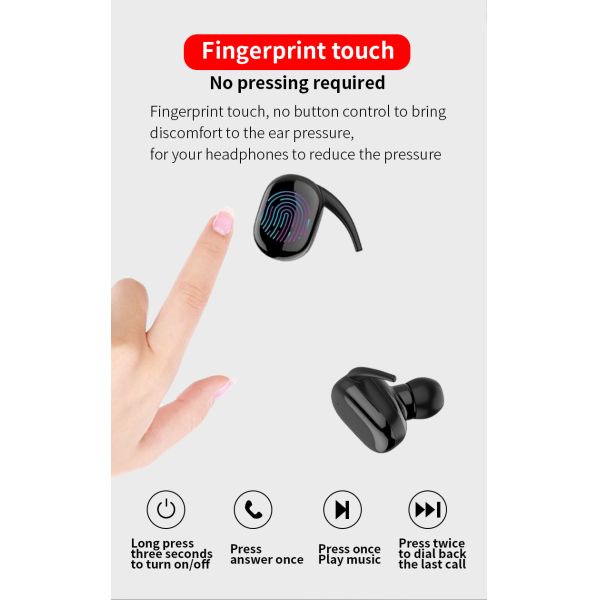 T2c Tws Bluetooth 5.0 Bluetooth in Ear Headphones Handsfree Earphones Headphone Sport Earbuds Headset for Phone with Mic