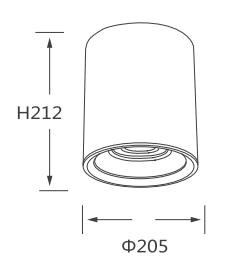 SR307NML 10W20W30W60W series IP65 waterproof surface mounted downlight spotlight