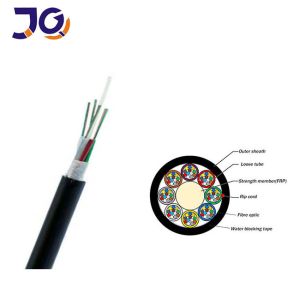 Quality FRP Strength Duct / Aerial Outdoor Fiber Optic Cable For Networking for sale