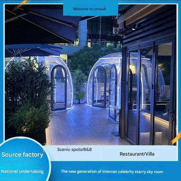 Transparent Homestay Outdoor Panoramic Tent Wild Camping Landscape PC Starry Bubble Room for Hotel