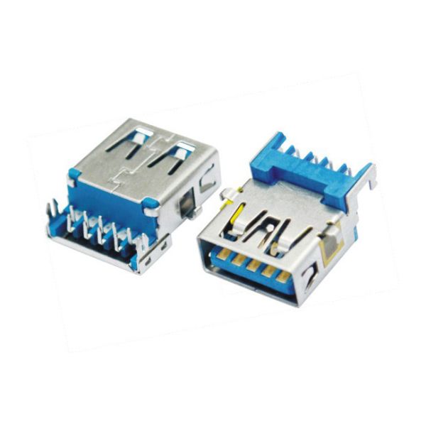 USB3.0 Female A Type, Receptacle, Ultra-thin broken board USB3.0 Connector,DIP,H
