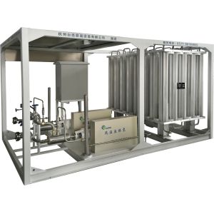 Quality LAr / LCO2 / LNG Boosting Vaporizer Skid Mounted Equipment 100-8000Nm3/h for sale