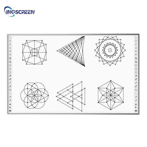 Buy 10 Point Meeting IR Interactive Whiteboard Ceramic Surface Finger Touch Portable Interactive at wholesale prices