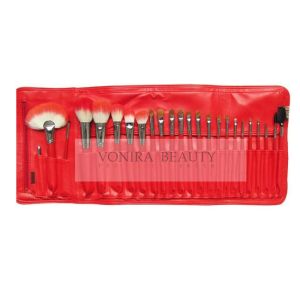 Natural Hair Handmade Makeup Brushes With Dual Tone Synthetic Hair