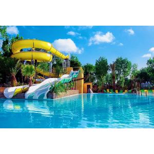 Aqua Water Park Playground Equipment Water Play Fiberglass Slide Set