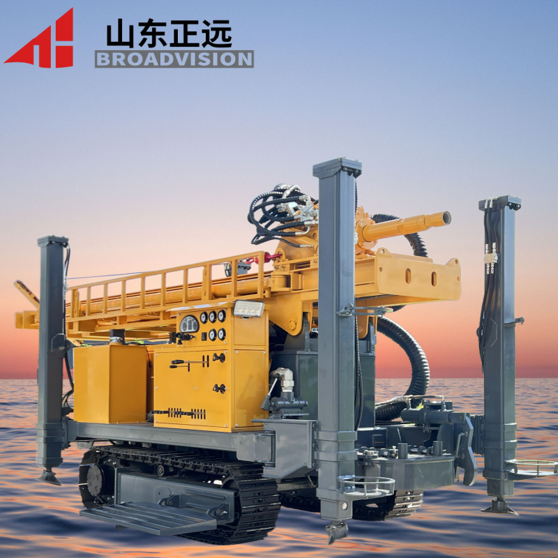Rotating torque: 8500/4250, 350-meter durable crawler-type water well drilling