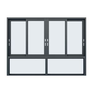 8-Way Seal Aluminum Three Track Sliding Windows 2.2 mm Wall Thickness Strong