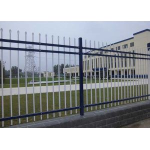 horizontal rails Picket Top Steel Tubular Fence