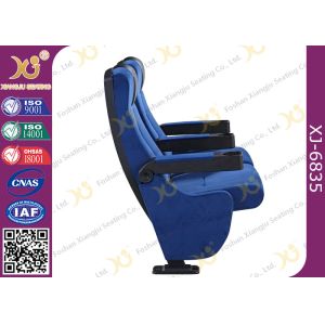 High Back Heavy Spring Fixed Theatre Seating Chairs With Plastic Cup Holder